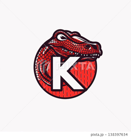 Letter K with crocodile head logo design template. Vector illustration. Letter K with crocodile head logo design template. Vector illustration. 138397634