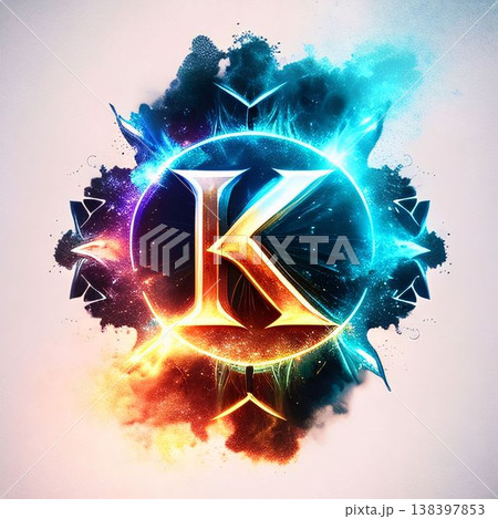 Zodiac sign Virgo. Astrological symbol. Abstract background. letter K Zodiac sign Virgo. Astrological symbol. Abstract background. letter K 138397853