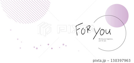 For youの手書き文字 かわいいフレームのイラスト　バナー素材 138397963