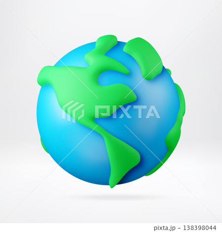 Earth globe in 3d style. Earth globe in 3d style. 138398044
