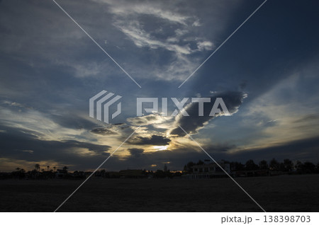 sunset on the shores of the mediterranean sea sunset on the shores of the mediterranean sea 138398703