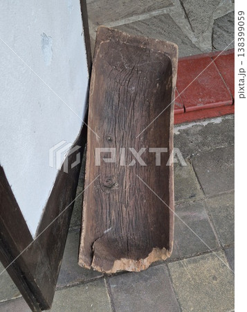 antique wooden trough. vintage products. 138399059
