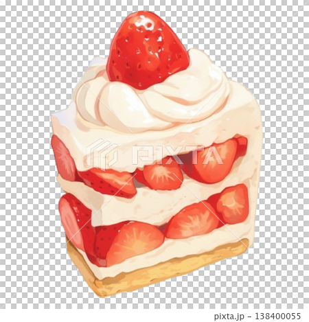 草莓短小蛋糕的例證 138400055