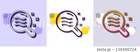 Skin condition line icon. Halftone dotted pattern. Gradient icon with grain shadow. Search magnifier sign. Line skin condition icon. Various designs. Vector Skin condition line icon. Halftone dotted pattern. Gradient icon with grain shadow. Search magnifier sign. Line skin condition icon. Various designs. Vector 138400724