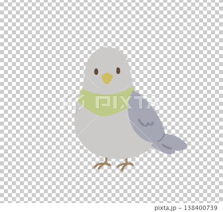 かわいいハトのシンプルイラスト 138400739