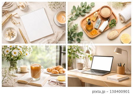 テーブルに置いたスケッチブック 138400901