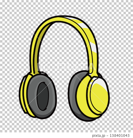 Headphones (hand-painted, yellow) Headphones (hand-painted, yellow) 138401043