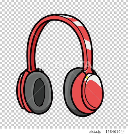 Headphones (hand-painted, red) 138401044