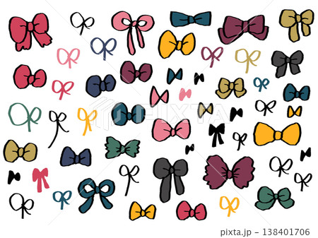 リボン　素材セット 138401706