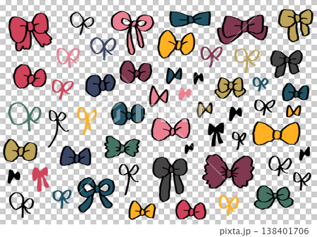 リボン　素材セット 138401706