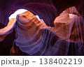 Sunlit Curves of Antelope Canyon Sandstone Formation. 138402219