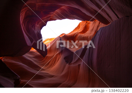 Sunlit Curves of Antelope Canyon Sandstone Formation. Sunlit Curves of Antelope Canyon Sandstone Formation. 138402220