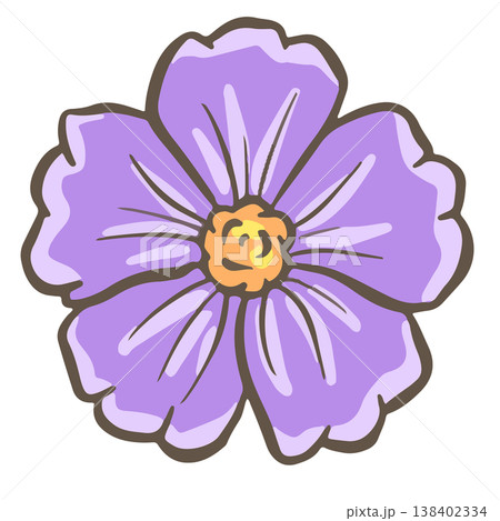 Simple floral flower heads pretty wildflower outline clipart vector illustration Simple floral flower heads pretty wildflower outline clipart vector illustration 138402334