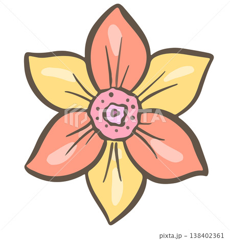 Simple floral flower heads pretty wildflower outline clipart vector illustration Simple floral flower heads pretty wildflower outline clipart vector illustration 138402361