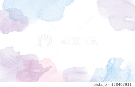 紫と水色の水彩画風背景イラスト 紫と水色の水彩画風背景イラスト 138402931