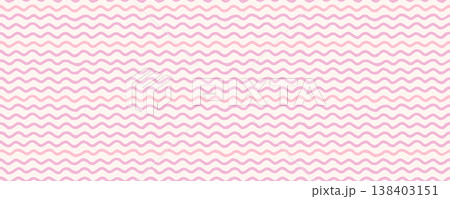 Stripe baby pattern watercolor with wavy lines in pink and cream tones, seamless. Suitable for fabric or surface design. Drag to swatches panel 138403151