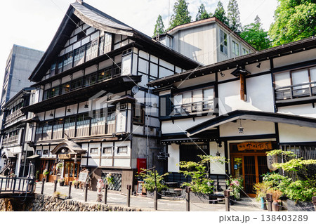夏の銀山温泉 夏の銀山温泉 138403289