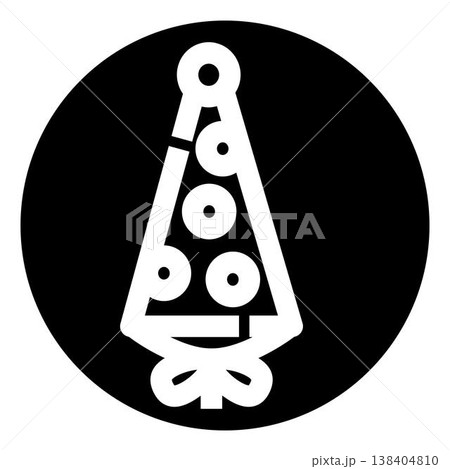 Party hat icon representing celebration and festive events 138404810