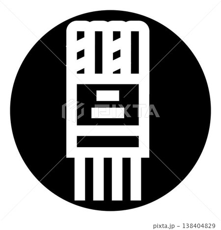 Black and white electronic component connector icon design Black and white electronic component connector icon design 138404829