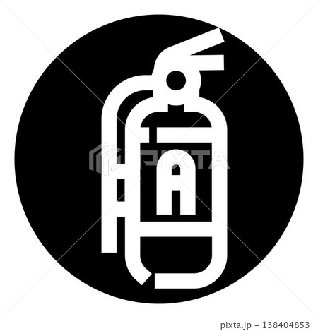 Fire extinguisher safety icon for emergency prevention Fire extinguisher safety icon for emergency prevention 138404853