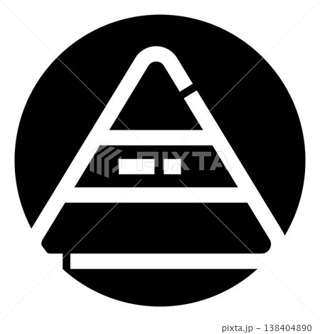 Pyramid icon illustrating business hierarchy and structure 138404890