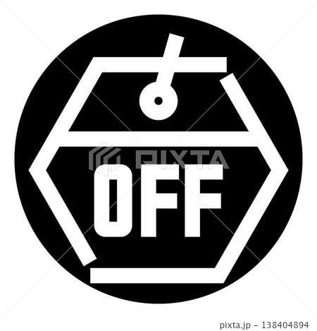 Off power switch button turning electronics interface Off power switch button turning electronics interface 138404894