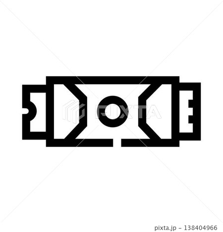 Paper currency money bill outline icon vector 138404966
