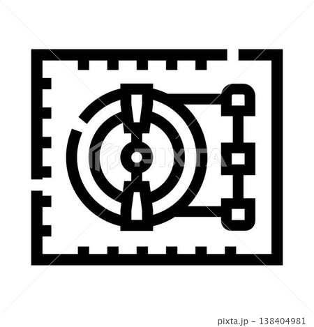 Safe vault security storage deposit box icon 138404981