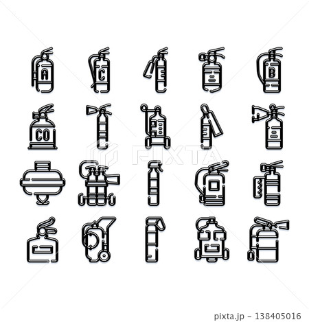 Fire extinguisher equipment for safety and emergency collection 138405016