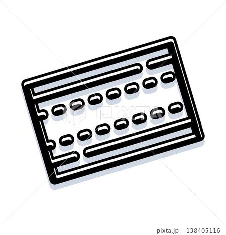 Abacus counting frame ancient calculator math tool icon 138405116