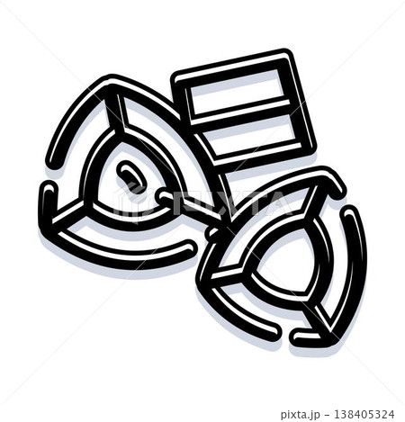 Abstract geometric stylized engine rotary icon Abstract geometric stylized engine rotary icon 138405324