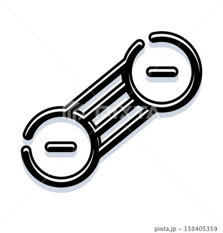 Subtracting icon symbolizing reduction or removal 138405359