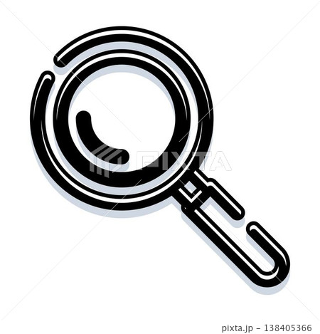 Magnifying glass icon for search investigation concept 138405366