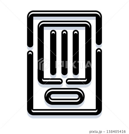 Jail bars prisoner concept line icon design 138405416