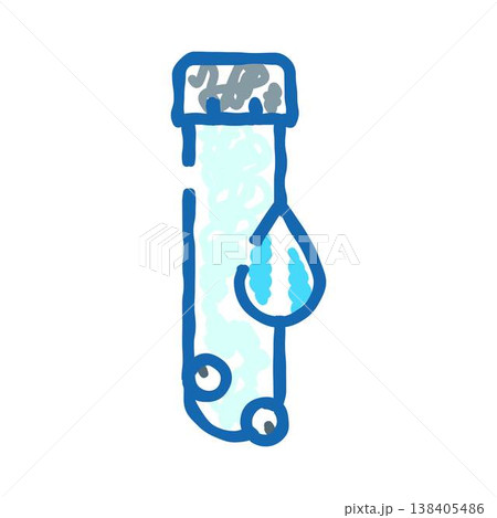Test tube with liquid drop representing scientific analysis Test tube with liquid drop representing scientific analysis 138405486