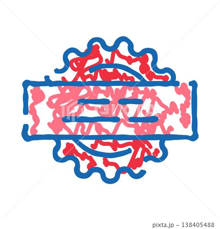 Hand drawing rubber brand signature quality control stamp Hand drawing rubber brand signature quality control stamp 138405488
