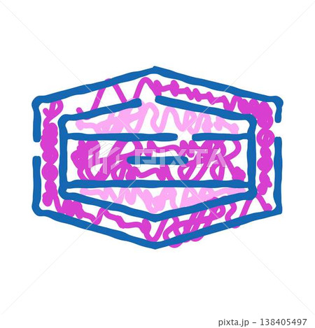 Medical face mask doodle graphic illustrating health protection 138405497