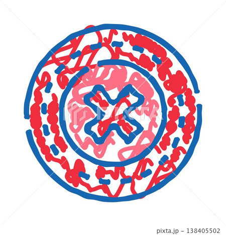 Doodle drawing creating abstract symbol design Doodle drawing creating abstract symbol design 138405502