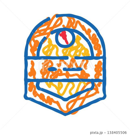 Retro jukebox musical device doodle drawing 138405506