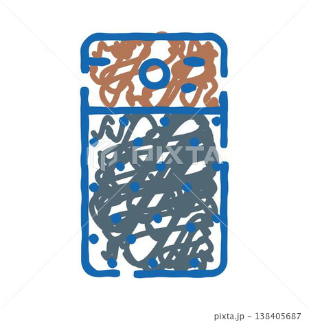 Eraser tool drawing line art icon doodle Eraser tool drawing line art icon doodle 138405687