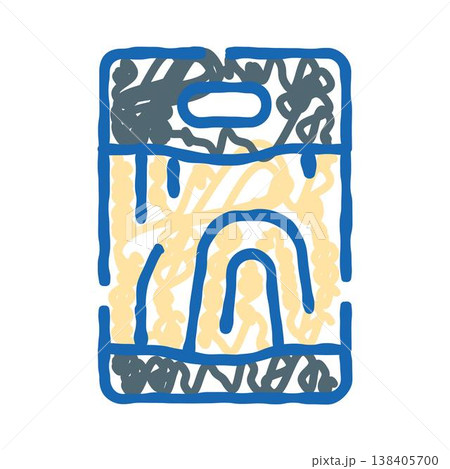 Instant noodles dish in abstract linear style Instant noodles dish in abstract linear style 138405700