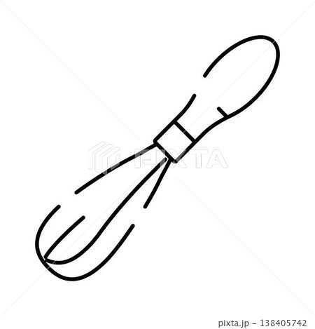 Whisk kitchen utensil line art icon vector illustration 138405742