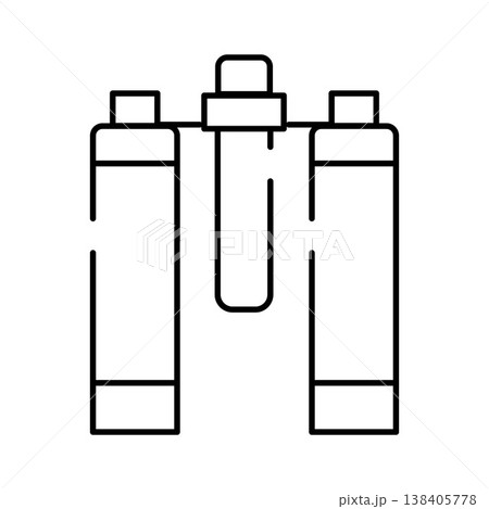 Water filter system cartridges outline line icon 138405778