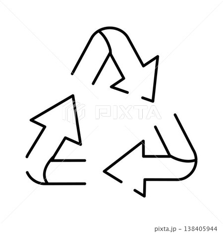 Recycling symbol indicating environment conservation and sustainability Recycling symbol indicating environment conservation and sustainability 138405944