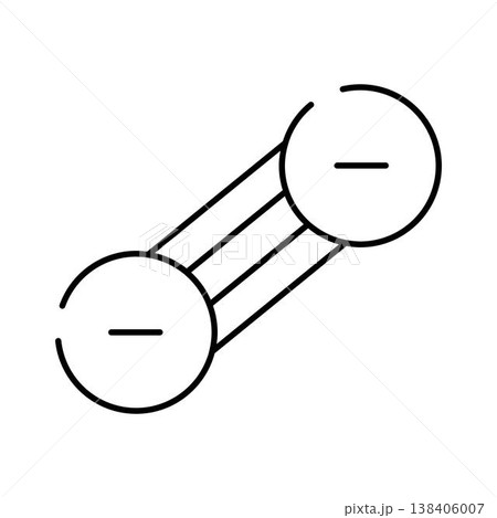 Negative charges repelling electric force physics law 138406007