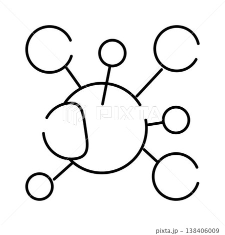 Network connecting nodes in abstract diagram illustration 138406009