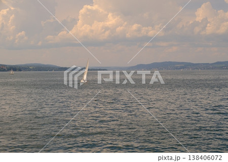 sailing yacht in the sea 138406072