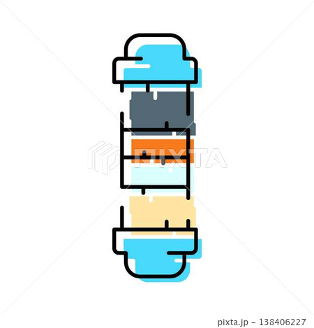 Chromatography column separating chemical components in laboratory Chromatography column separating chemical components in laboratory 138406227