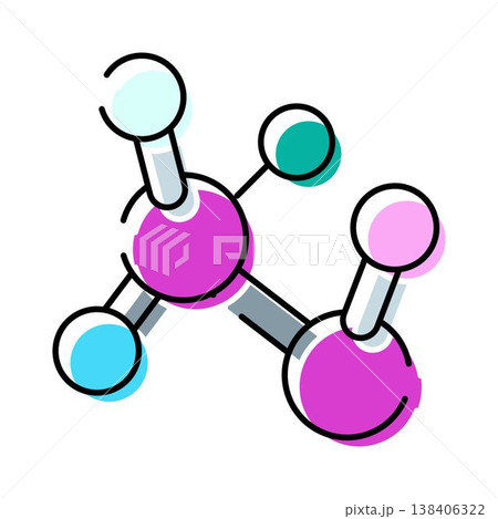 Abstract molecular structure representing science and chemistry concepts Abstract molecular structure representing science and chemistry concepts 138406322
