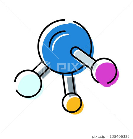 Molecule structure icon connecting atoms concept Molecule structure icon connecting atoms concept 138406323